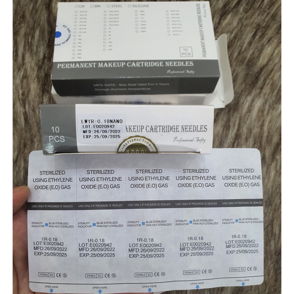 1 hộp 10 cây kim 1 size 0.18mm dùng cho máy Blackpearl, black pearl 3, máy kỹ thuật số, xăm môi mày mí, sợi sexybrows