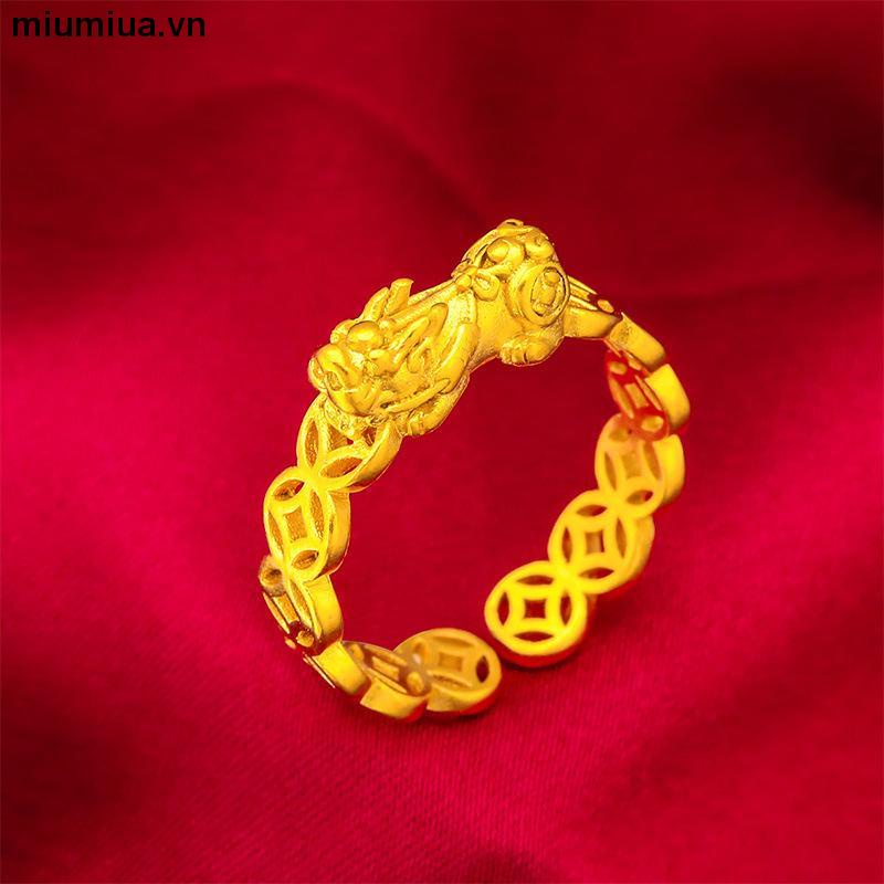 miumiuaNhẫn mạ vàng 18k thiết kế thời trang Hàn Quốc cho nữ