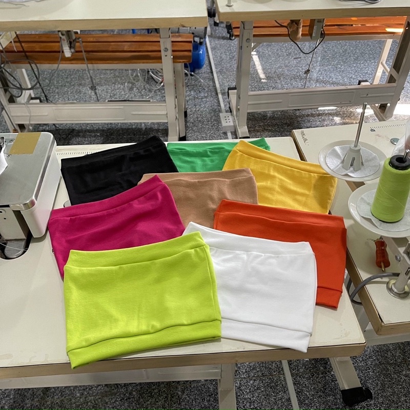 Áo ống bo 2 đầu vải thun pozip co giãn ôm dáng siêu đẹp