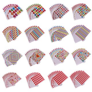 10 Sheets Heart Stickers Love Decorative Sticker Kids Envelopes Cards Craft Scra