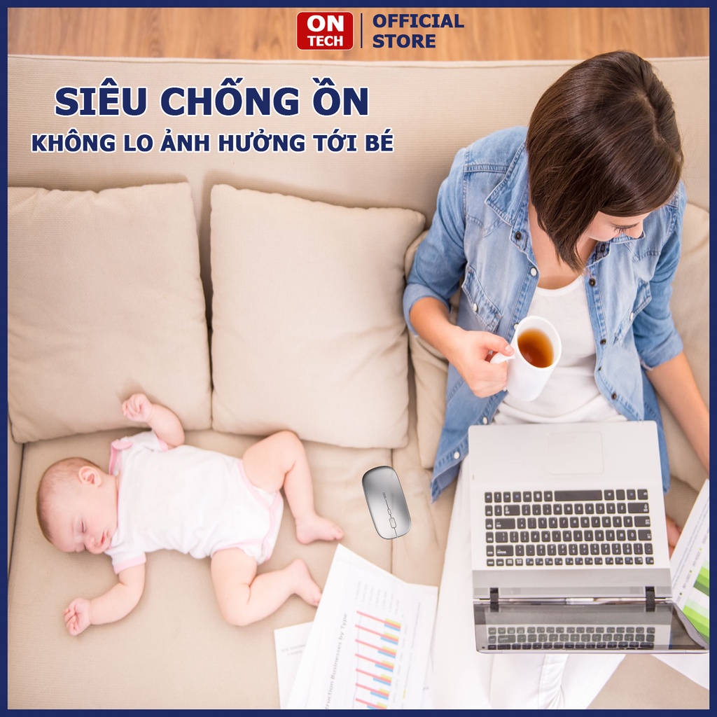 Chuột Bluetooth Không Dây Chống Ồn Cho Laptop Máy Tính Bảng Điện Thoại Chuột Bluetooth M2B Sử Dụng Pin Sạc Chống Mỏi Tay