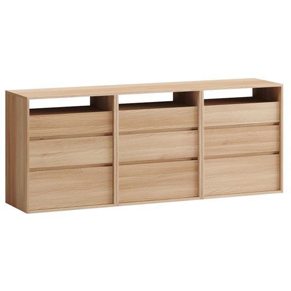 DECI, Tủ đựng đồ, tủ lưu trữ DRA_302, 210x48x84cm, tủ gỗ Scandi Home