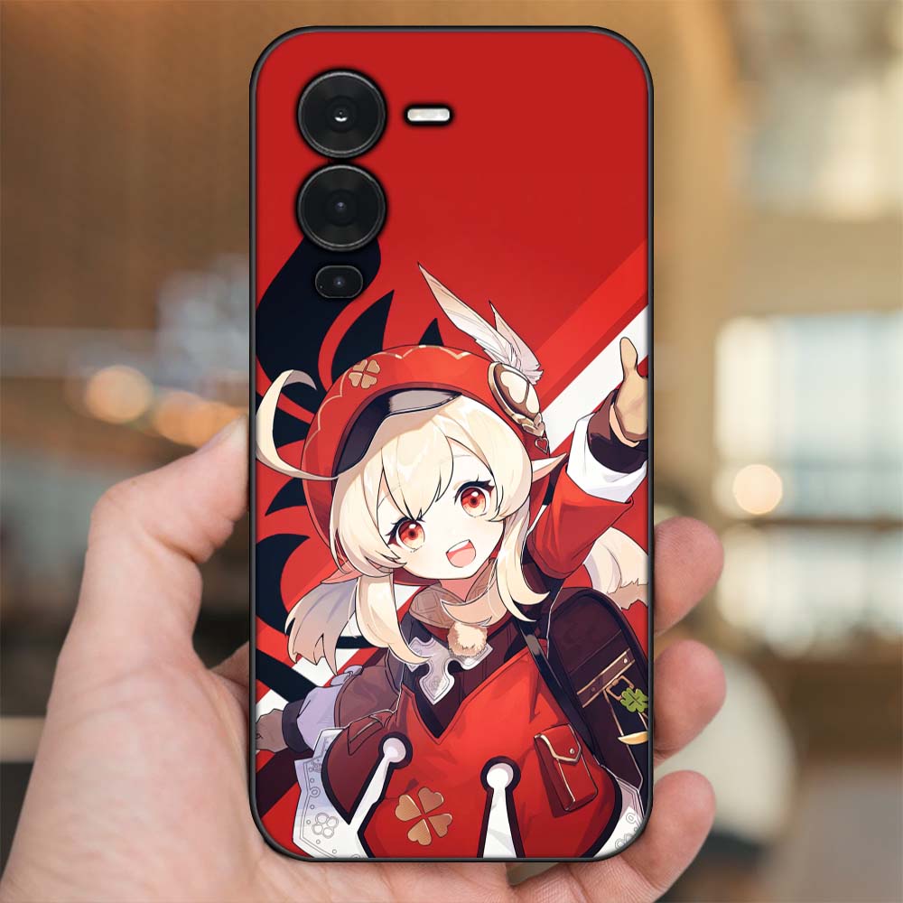 Ốp lưng Vivo V25 Pro viền đen in hình Klee Genshin Impact