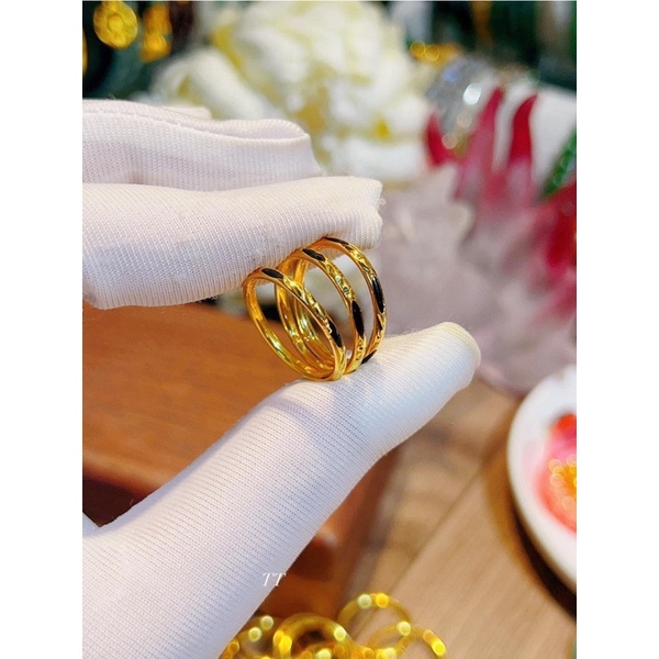 Nhẫn Nam Nữ Lông_Voi# Vàng_ 2023 Tài Lộc May Mắn