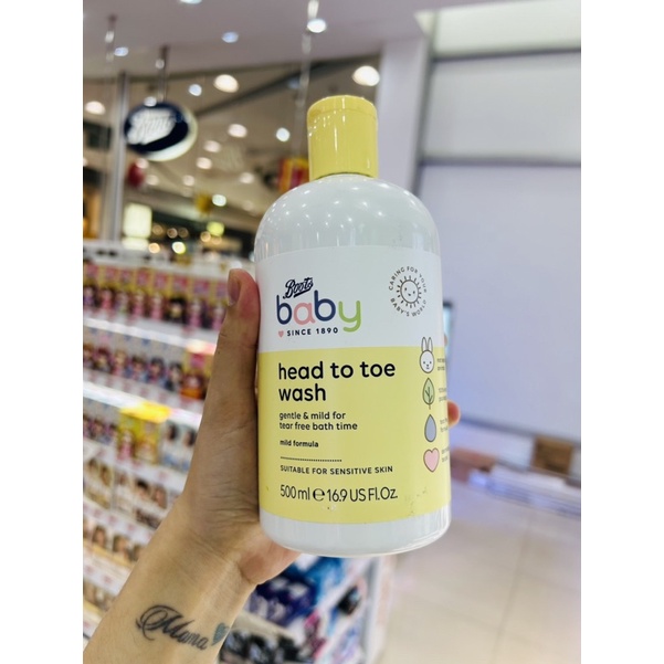 Sữa tắm gội cho bé Boots baby head to toe wash 500ml Chính Hãng