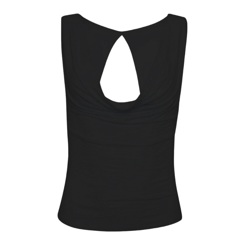 Áo Tank Top Không Tay Hở Lưng Màu Trơn Thời Trang Dành Cho Nữ