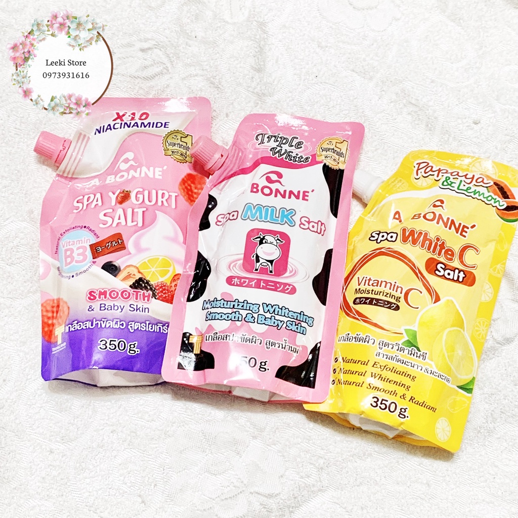 Combo 3 Bịch - Muối Tắm Sữa Spa A Bonne 350g