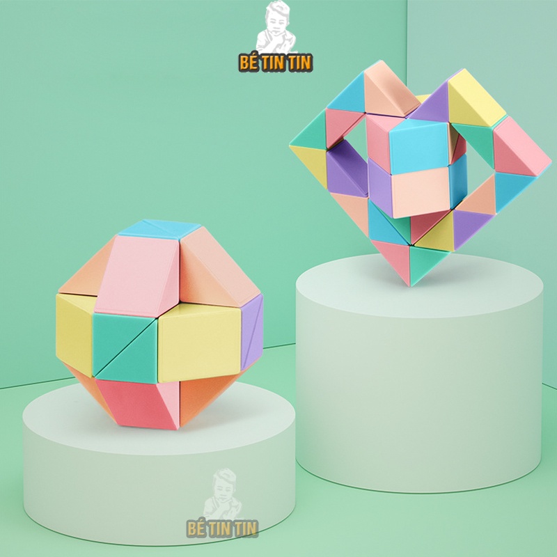 Rubik Rắn Magic Snake, 1 Que Thước Ma Thuật Sáng Tạo Đồ Chơi Phát Triển Trí Não