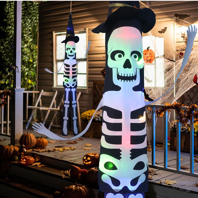 1 Đèn LED Hình Đầu Lâu Độc Đáo Trang Trí Nhà Cửa Dịp Halloween
