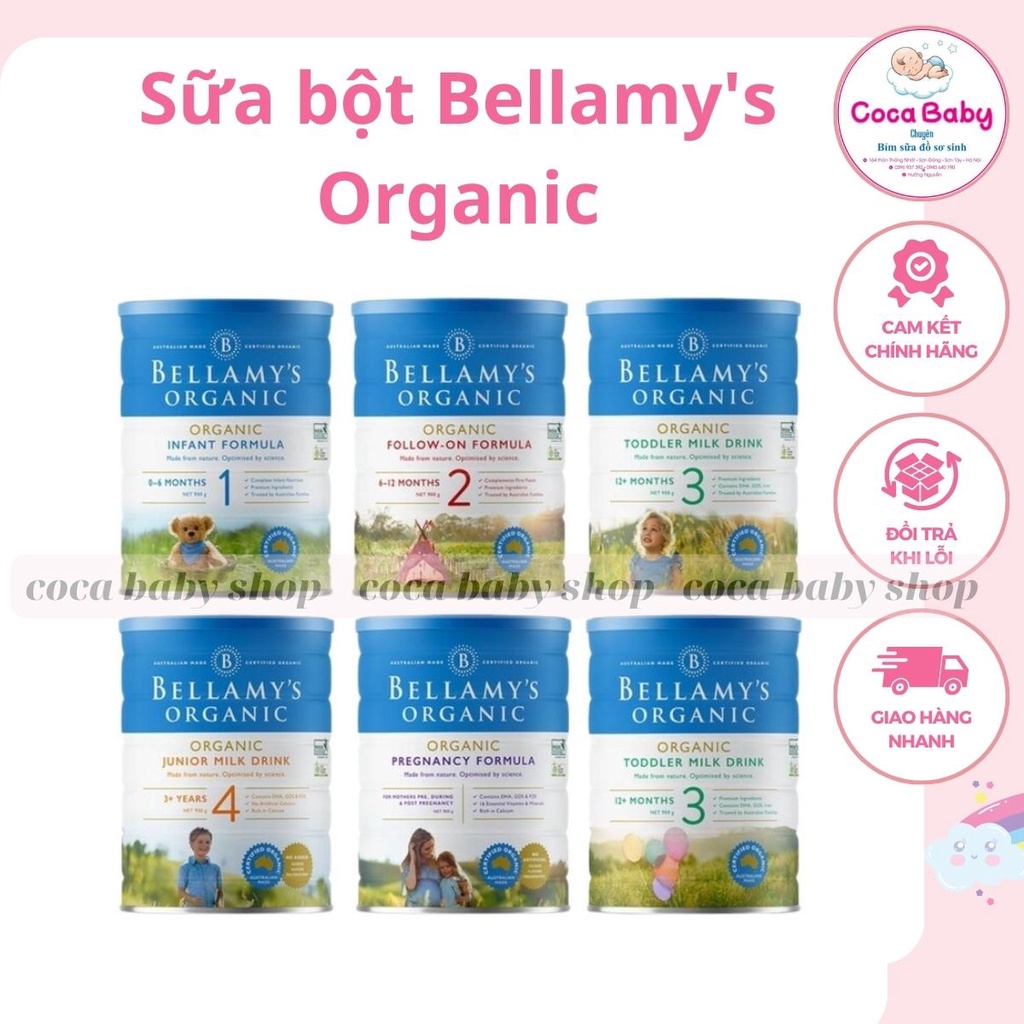 Sữa bột Bellamy s Organic 900g bổ sung dưỡng chất cho trẻ từ 0