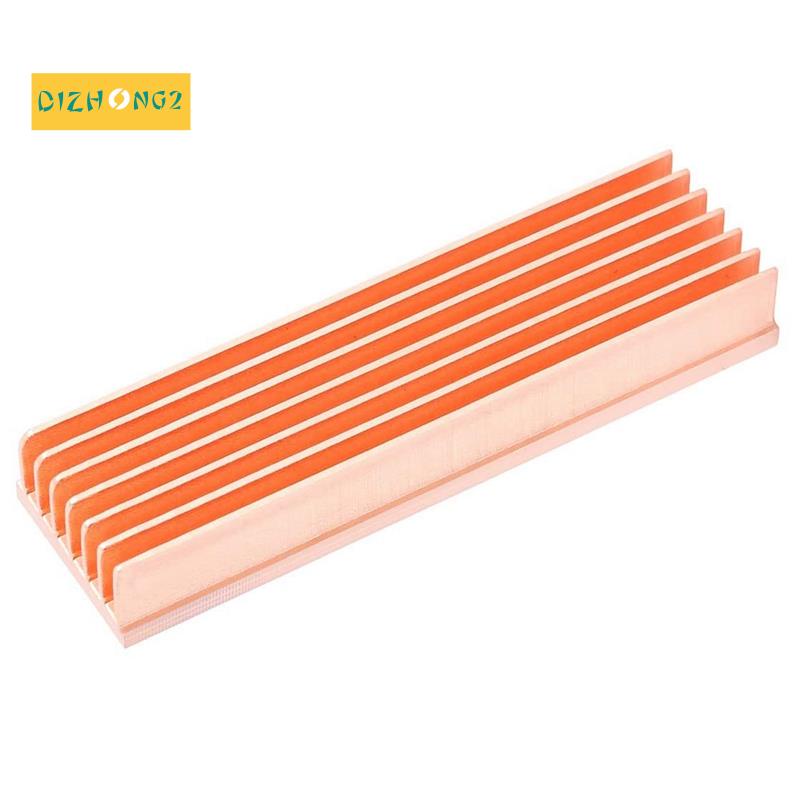 Bộ Tản Nhiệt M.2 NVMe M2 2280 SSD 7 Fins Bằng Đồng Nguyên Chất Kèm 2 Miếng Đệm Nhiệt Cho Máy Tính Bàn