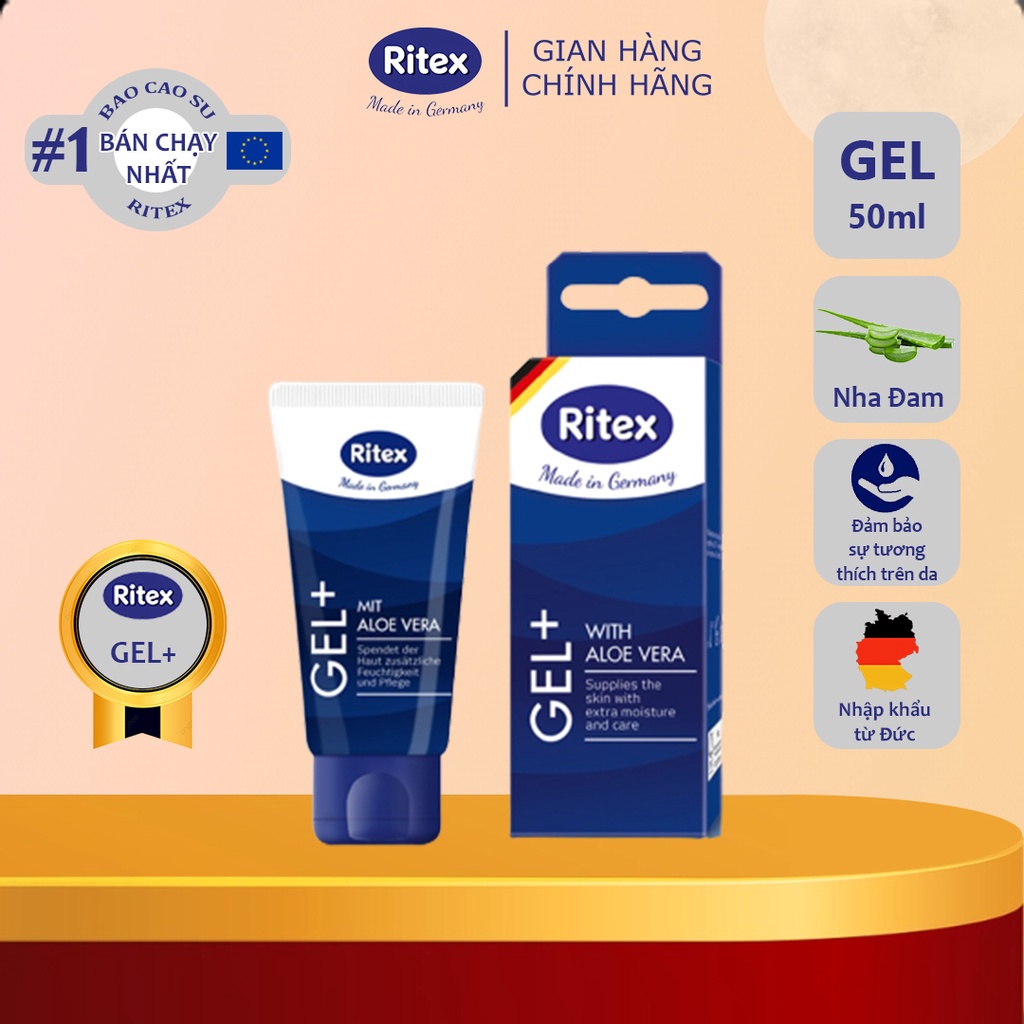 Gel bôi trơn Ritex Gel+ tinh chất lô hội - Tuýp 50ml