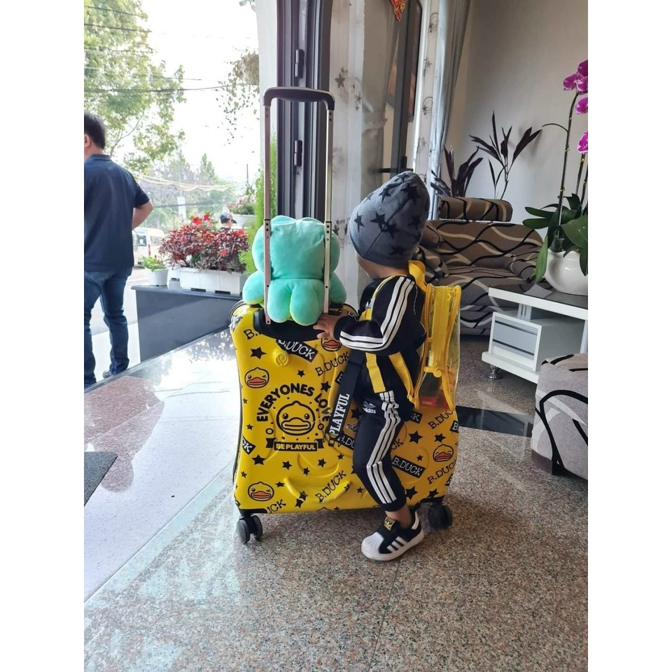 Vali kéo con Vịt chính hãng B.Duck cho bé trai, bé gái size 20 inch 24 inch