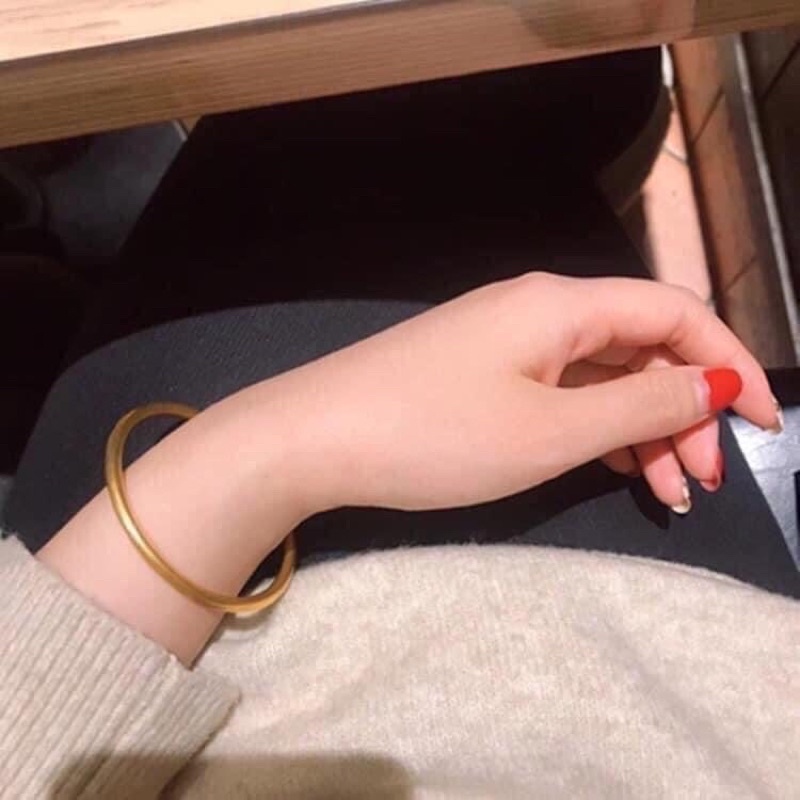 𝚃𝚒𝚝𝚊𝚗 Vòng tay trơn tròn chui không khoá