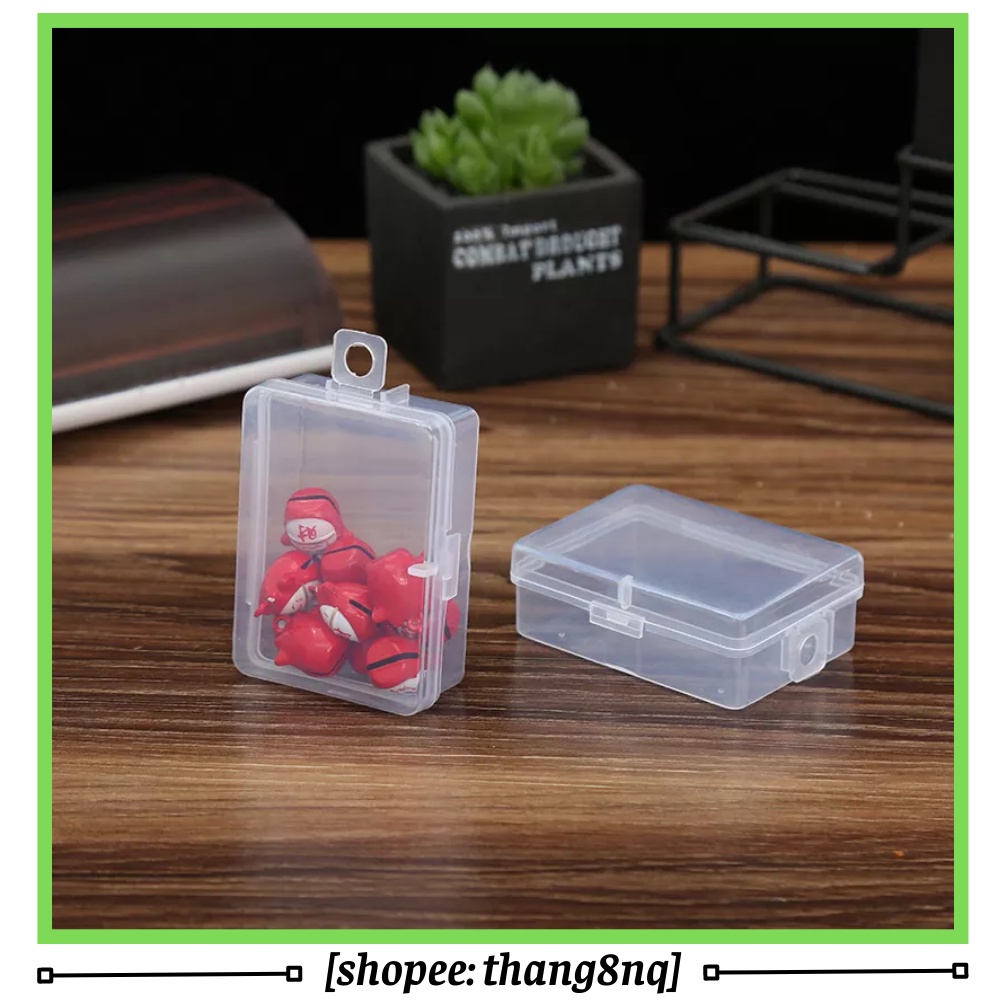 Hộp nhựa mini đựng phụ kiện, màu trong suốt | 6.8x5x2.3cm