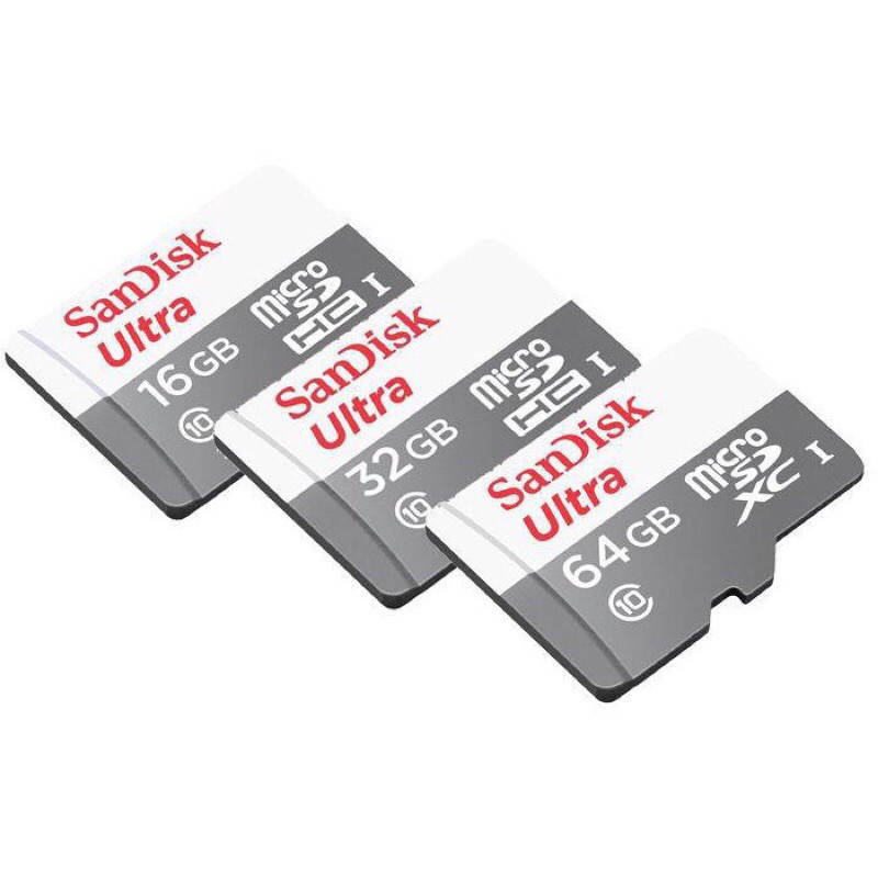 Thẻ nhớ SD Sandisk 128GB 64GB 32GB 16GB Ultra upto 100MB/S