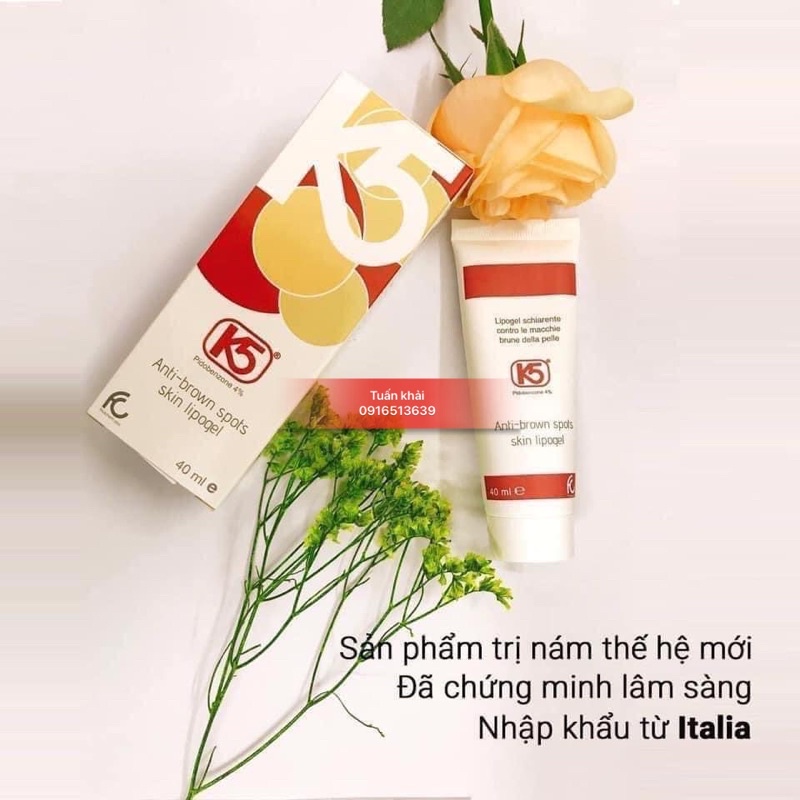 Kem nám K5 Lipogel giúp mờ nám, tàn nhan, sáng da