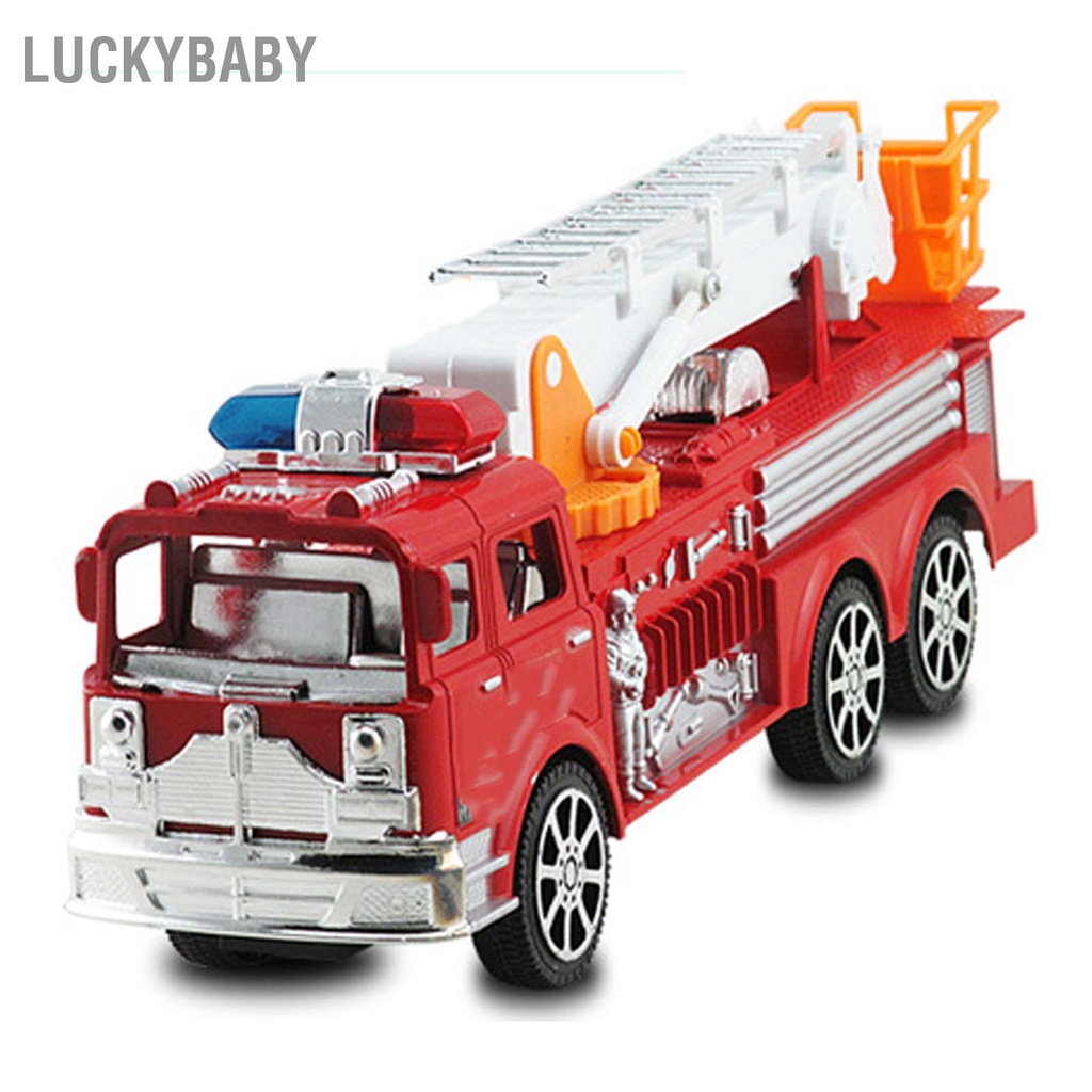 Đồ Chơi Xe Cứu Hỏa Phun Nước Thông Minh Cho Bé - Quà Tặng Xe Chạy Pin Xịt Nước - Size To 30Cm - An Toàn Chống Va Đập Với Thang Xoay 360 Độ - LUCKYBABY