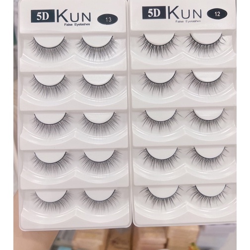 Mi giả tự nhiên 5D Kun 7 cặp đủ mẫu cao cấp chính hãng chuyên dùng cho makeup