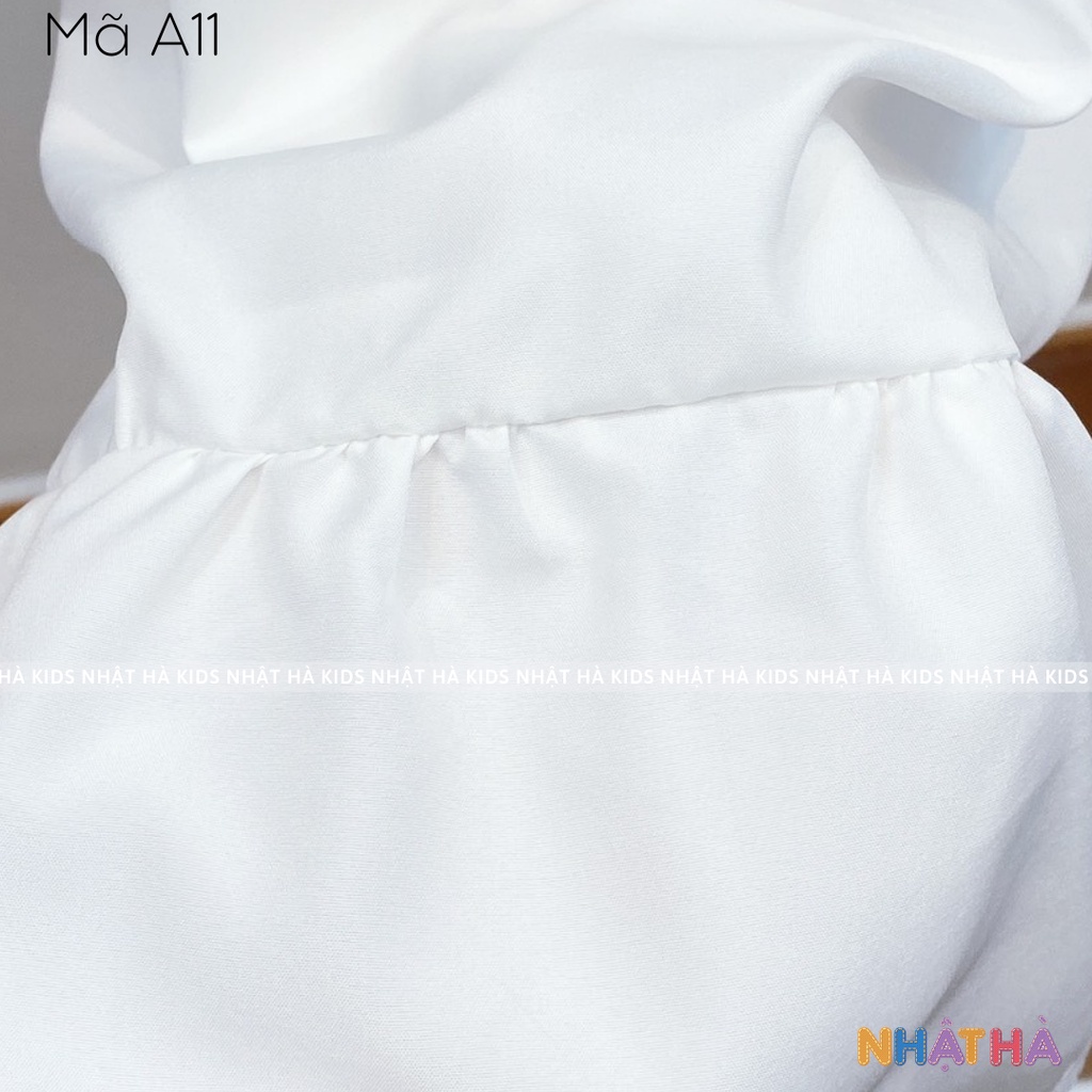 Váy bé gái mùa hè A11 size đại 11 - 45kg chất thô dáng xòe có cổ cho bé đi học