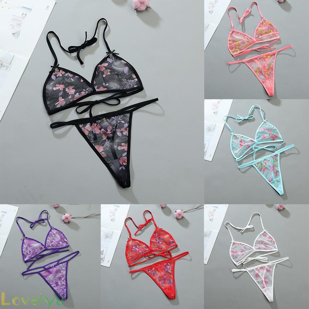 ⭐ Fast delivery ⭐Womens Underwear Set See Through Sexy Lingerie Bikini Suit G-String Ladies