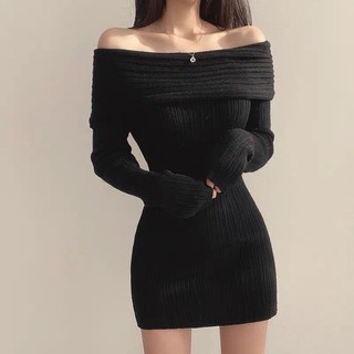 [XẢ KHO] Đầm Len Trễ Vai
