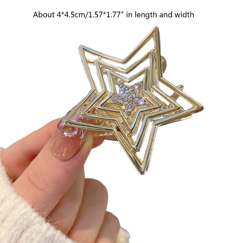 Kẹp Tóc Hình Ngôi Sao Rỗng Thanh Lịch Cho Nữ