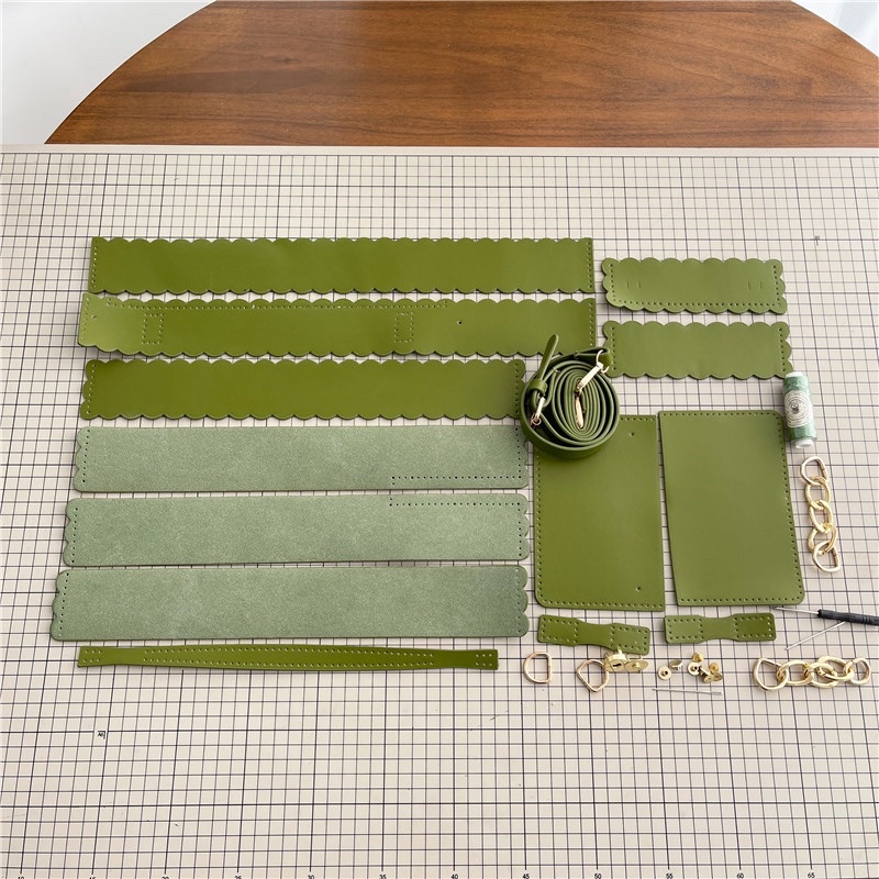 Túi tự đan da PU cao cấp kèm móc treo - Túi handmade đeo chéo làm quà tặng người yêu