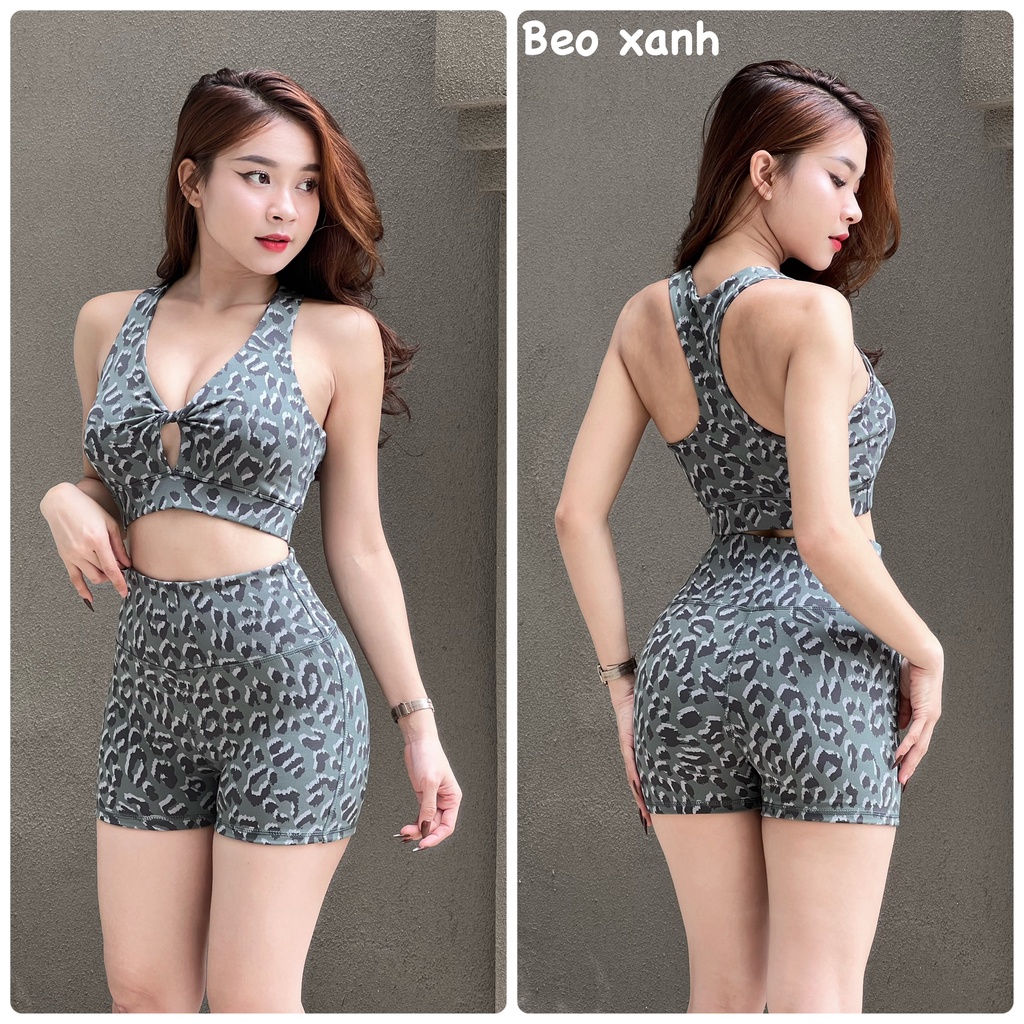 Set Đùi Thể Thao Nữ Xoắn Ngực Cực Hot