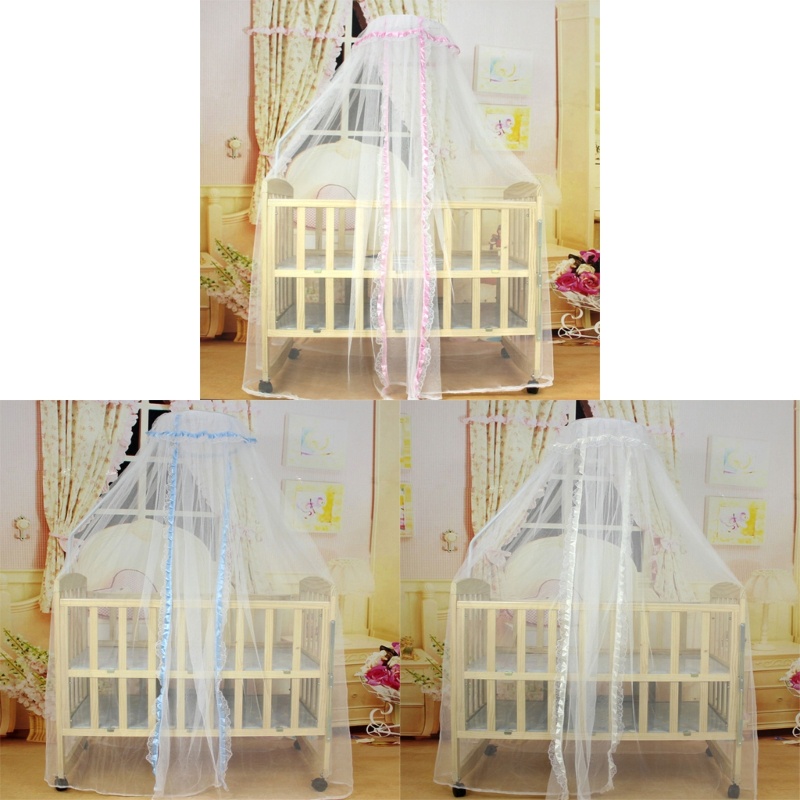Mùng Lưới Tròn Chống Muỗi Gắn Nôi Em Bé Tiện Dụng