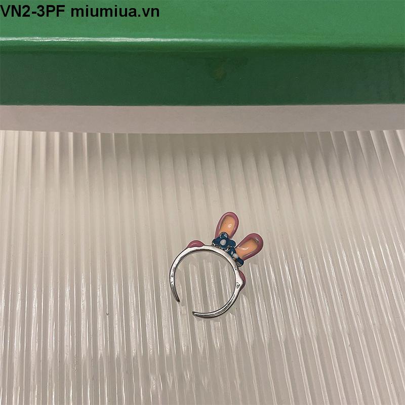 Nhẫn Hở Hình Tai Thỏ Hoạt Hình Đáng Yêu Trang sức Thời trang Cá Tính Hàn Quốc