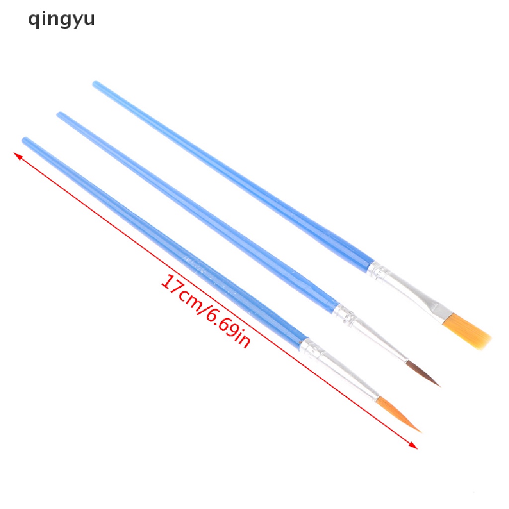 Qingyu Bộ 50 Cọ Sơn Phẳng Với Lông Nylon Nhỏ Cho Chi Tiết Paing PLI