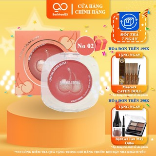 Phấn má hồng có nhũ sivanna tông cam san hô hf926 no.02 - phan ma hong tong cam san ho