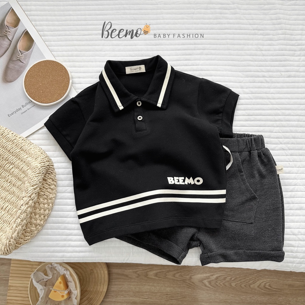 Áo polo  Beemo cộc tay bảnh bao cho bé trai