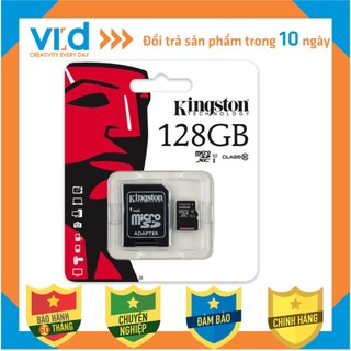 Thẻ nhớ kington micro sdhc 128gb - bảo hành 5 năm.