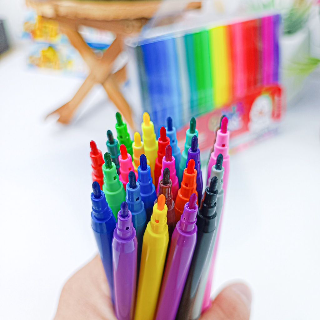 Bút Dạ Màu, Bút Lông Màu MONDEZ 12/18/24 Màu Sắc Tươi Sáng, An Toàn Cho Bé  M70011/M70012/M70013