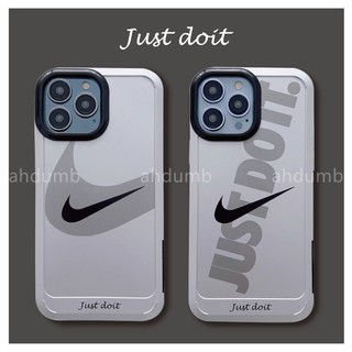 Ốp điện thoại chống sốc họa tiết nhãn hiệu màu bạc phong cách đường phố cho iPhone 14 13 12 11 pro Max 