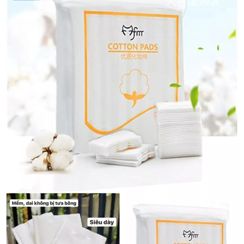 Bông tẩy trang 1 túi 222 miếng Ova cotton pad 3 lớp, chất liệu từ xơ bông tự nhiên, không tẩm hóa chất.