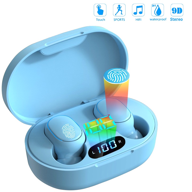 Tai Nghe Không Dây E7s 5.0 Công Suất Bluetooth Màn Hình Kỹ Thuật Số Hifi Lossless Thể Thao Mini Tws Cho Điện Thoại Thông Minh Icecube