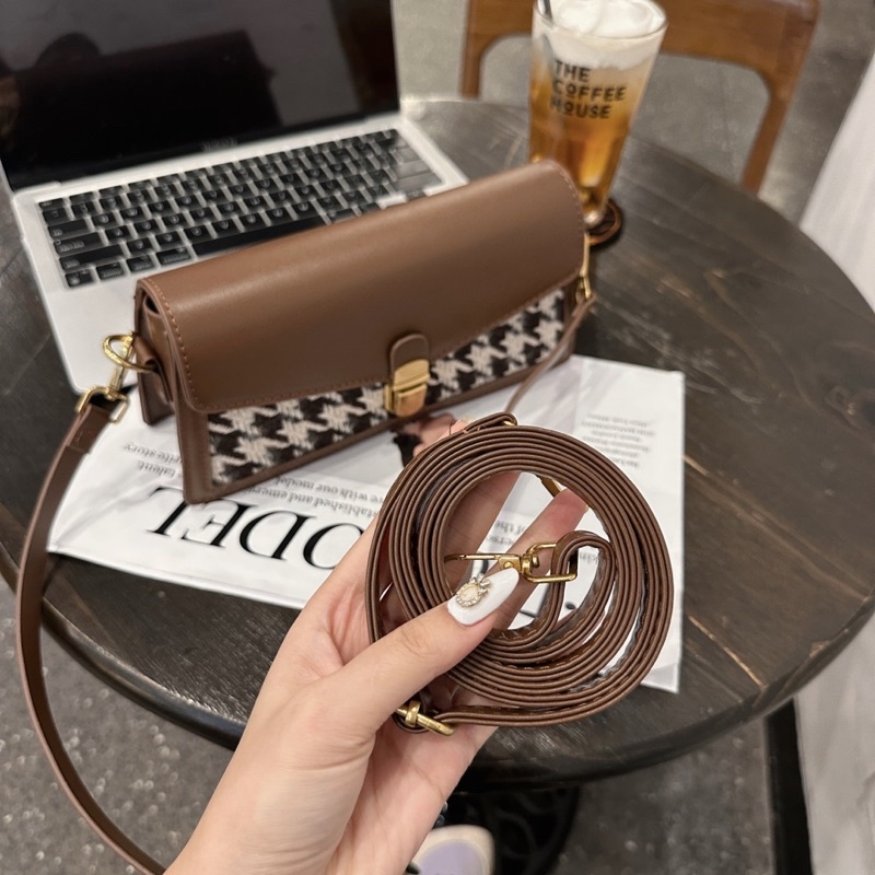 Túi kẹp nách dạ hot hit vintage sz 25cm cực xinh