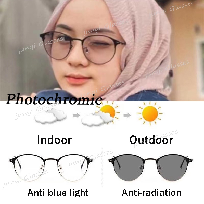 Kính Mát Chống Tia Bức Xạ Ánh Sáng Xanh Thay Đổi Màu Sắc Dành Cho Nam Nữ