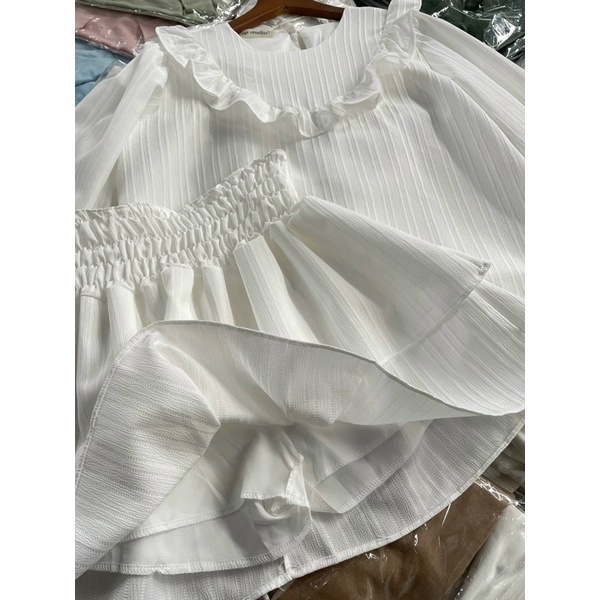 SET ĐỒ SƠ MI BÈO KÈM CHÂN VÁY TẦNG