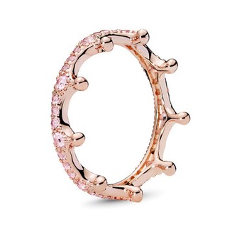 Nhẫn bạc nữ PanSparkling Crown Ring 8057 bạc s925