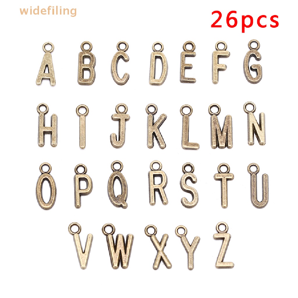 Set 26 Chữ Cái A-Z Màu Vàng / Bạc Dùng Để Làm Đồ Trang Sức Thủ Công