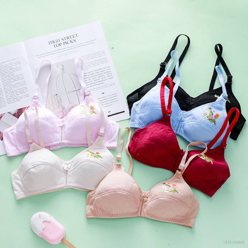 Áo Ngực cotton Mỏng Có Khóa Cài Cho Nữ Sinh Trung Học / Thanh Thiếu Niên