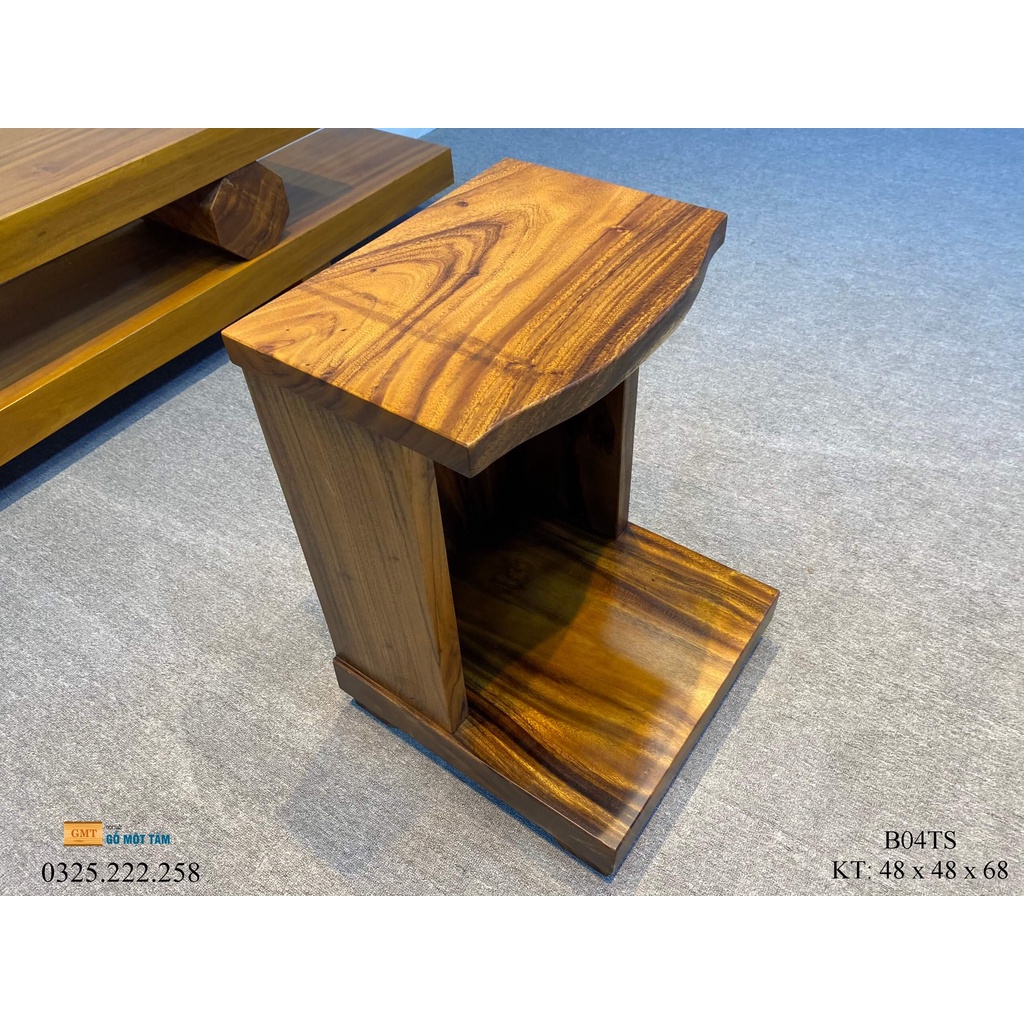 Bàn Thờ Ông Địa Thần Tài Gỗ Me Tây Ngang 48cm