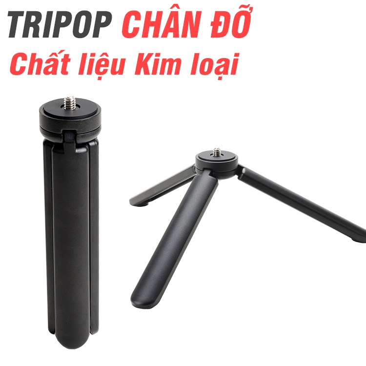 Chân đỡ Tripod bằng kim loại 3 chân dùng cho máy ảnh điện thoại gimbal