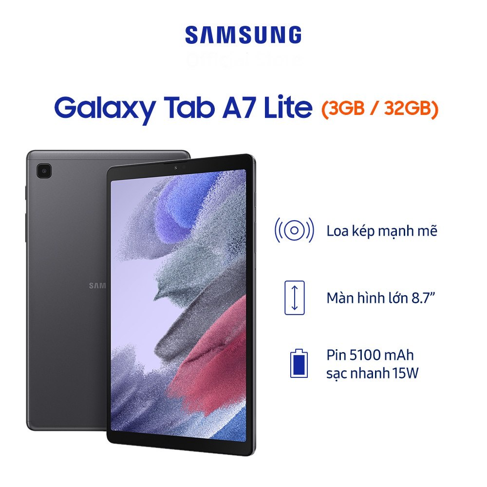 Máy tính bảng Samsung Galaxy Tab A7 Lite LTE - Hàng Chính Hãng