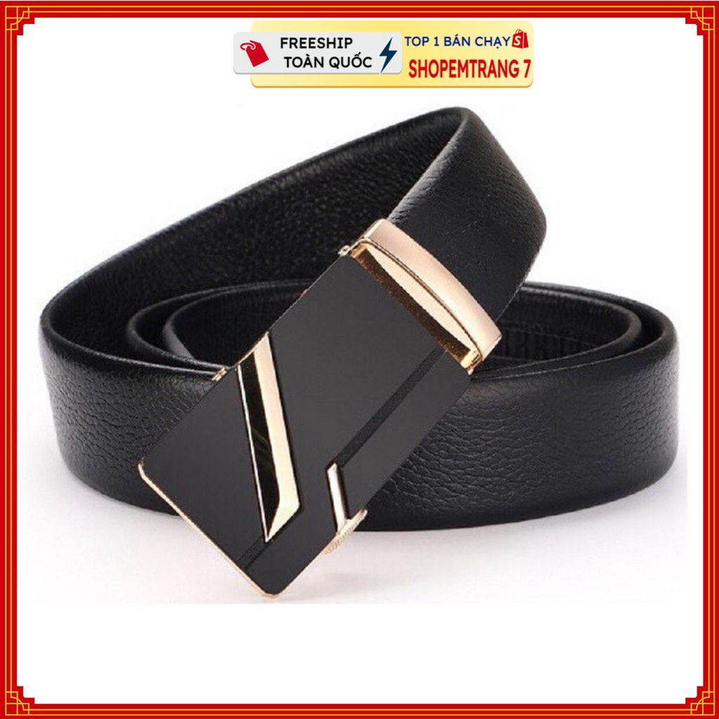 [HÀNG HIỆU] Thắt Lưng Da Nam Khóa Tự Động Cao Cấp Dây Nịt Nam Da Bò 100% Chính Hãng Baellerry Mạ Vàng Bạc Nam Tính GC35