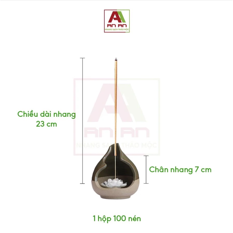 Nhang chung cư AN AN Trầm hương, Quế , Khuynh diệp dài 23 cm ít khói mùi hương dịu nhẹ an toàn cho cả trẻ nhỏ.